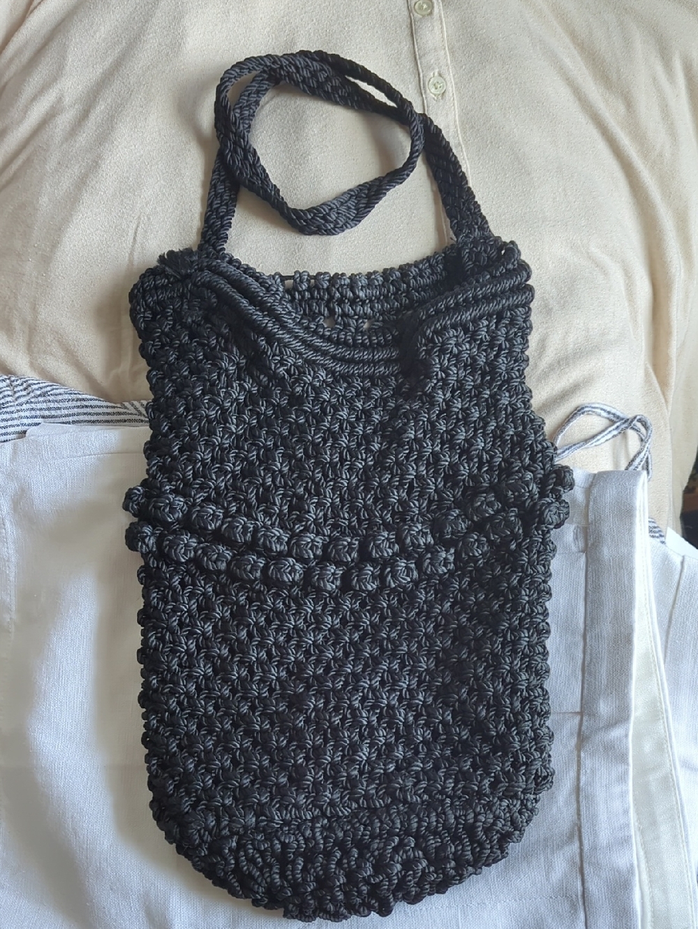 Zara Braided Rope Bucket Bag Summer Beach